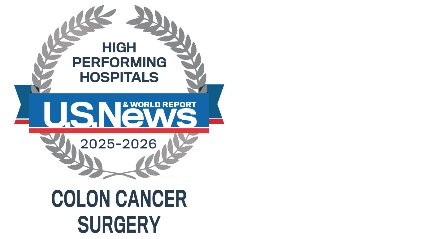 U.S. News & World Report High Performing Hospitals for colon cancer surgery