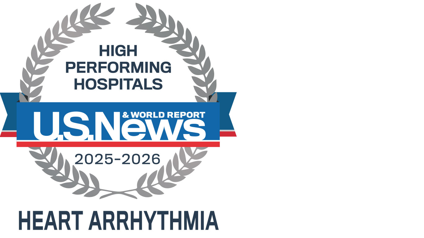 U.S. News & World Report High Performing Hospitals for heart arrhythmia