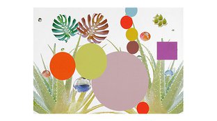 Abstract plants and shapes silkscreen