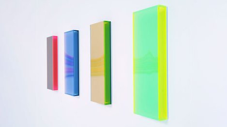 Four vertical glossy color bars art