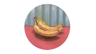 Oil painting of bananas